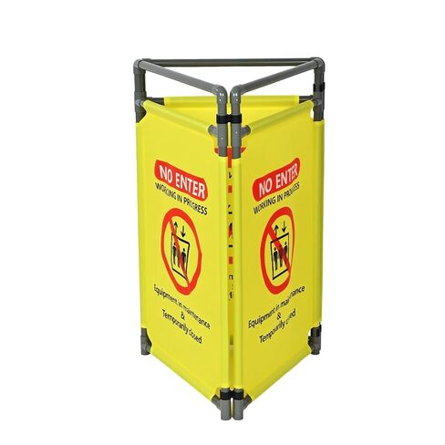 3 Panels Safety Barricade, Heavy Duty PVC Foldable Security Barrier Gate,Visibility Caution Symbol Traffic Fence with “DO NOT Enter" Sign, Portable Elevator Maintenance Caution for Construction in Saudi Arabia
