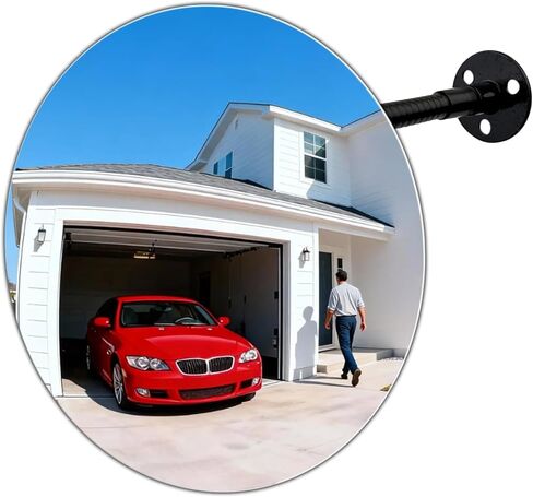 11.7"acrylic convex mirror 360-degree adjustable wide-angle indoor security mirror suitable for monitoring blind spots in parking lots Garage warehouses offices and traffic safety management in Saudi Arabia
