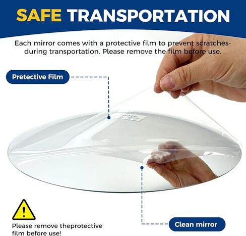 11.7"acrylic convex mirror 360-degree adjustable wide-angle indoor security mirror suitable for monitoring blind spots in parking lots Garage warehouses offices and traffic safety management in Saudi Arabia