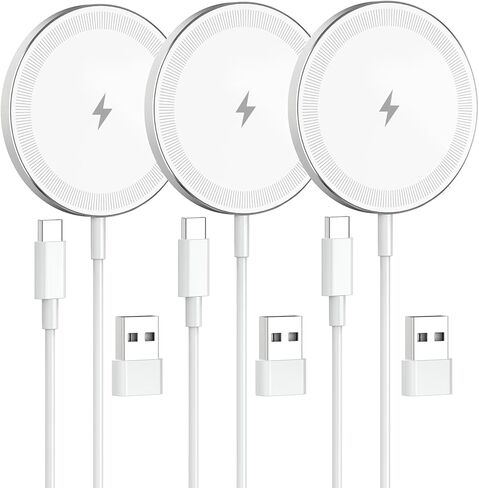 3-in-1 Charging Station for iPhone: Wireless Charger for iPhone 16e 16 15 14 13 12 11 Pro Max - for Apple Watch 10 to 2 Ultra&SE - for AirPods 4 3 2 Pro - Qi Fast Charger Portable Travel Nightstand in Kuwait