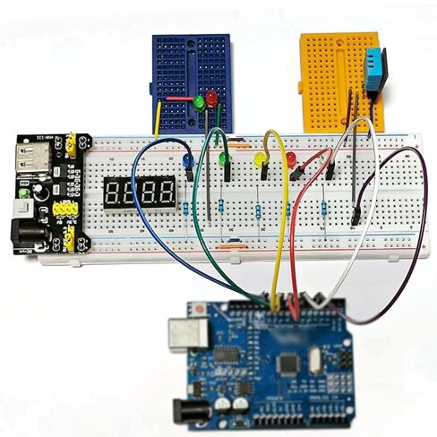 840 Pcs Breadboard Jumper Wires Kit, 14 Lengths Solderless Flexible Connecting Cables, Pre-Stripped & Pre-Formed Right Angles, for Arduino, DIY Electronic Projects, PCB Circuit Boards in Kuwait