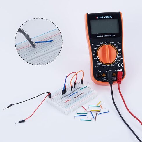 840 Pcs Breadboard Jumper Wires Kit, 14 Lengths Solderless Flexible Connecting Cables, Pre-Stripped & Pre-Formed Right Angles, for Arduino, DIY Electronic Projects, PCB Circuit Boards in Kuwait