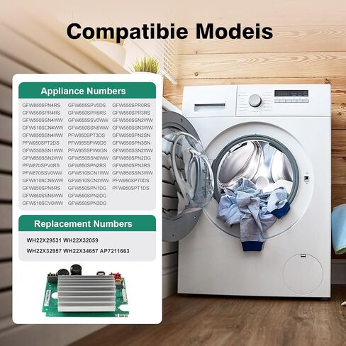 لوحة التحكم العاكس WH22X35837 الجديدة المتوافقة مع GE القابلة للاستبدال WH22X29531 WH22X32059 WH22X32957 WH22X34657 AP7211663 - موفرة للطاقة ومتينة in Kuwait