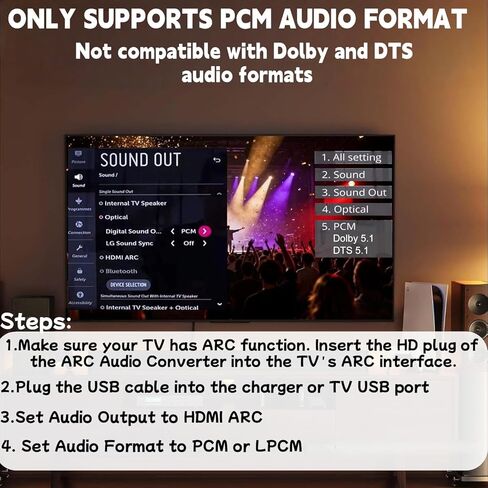 192 كيلو هرتز HDMI ARC إلى محول الصوت البصري 6FT، ARC إلى كابل مستخرج الصوت البصري، التوصيل والتشغيل، AR C إلى O محول الصوت البصري للتلفزيون عالي الوضوح إلى مكبر الصوت، مكبر الصوت - [بدون CEC] in Kuwait