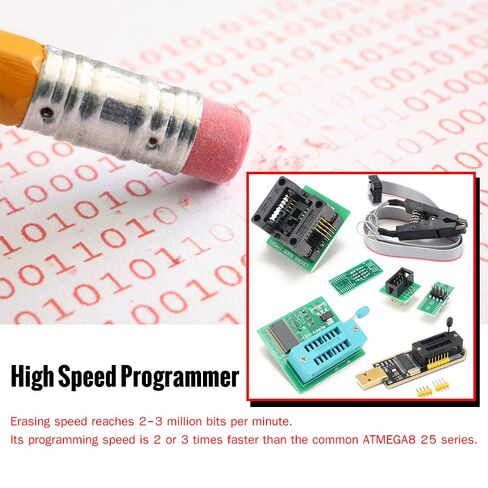 SOP8 Test Clip, 16 Pin BIOS Clip USB Programmer Clip EEPROM BIOS Flasher SPI Flash Programmer 1.8V Adapter and 15SOP8 Socket for 24/25 Series in Saudi Arabia