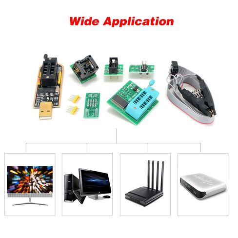 SOP8 Test Clip, 16 Pin BIOS Clip USB Programmer Clip EEPROM BIOS Flasher SPI Flash Programmer 1.8V Adapter and 15SOP8 Socket for 24/25 Series in Saudi Arabia
