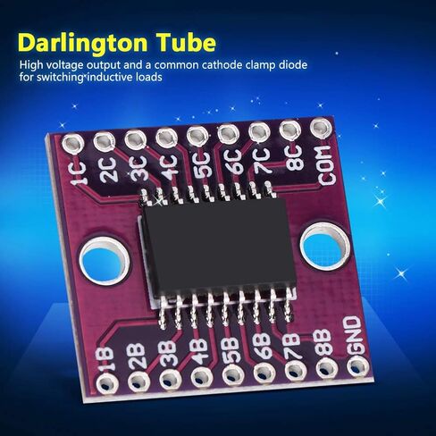 ULN2803A Module Darlington Transistor Array Driver Breakout Board, 2Pcs High Current Voltage Driver, Electric Component for Relay Drivers, with High Withstand Voltage in Saudi Arabia