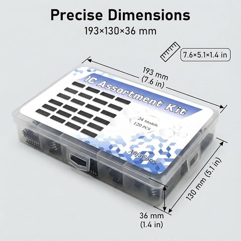 24 Models 120pcs IC Kit - SN7400 SN7404 SN7490 SN7474 LM555 LM358 LM741 CD4017 CD4001 Digital Logic Component in Saudi Arabia