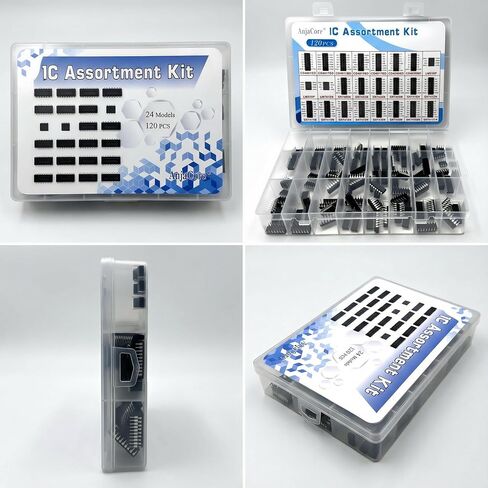 24 Models 120pcs IC Kit - SN7400 SN7404 SN7490 SN7474 LM555 LM358 LM741 CD4017 CD4001 Digital Logic Component in Saudi Arabia
