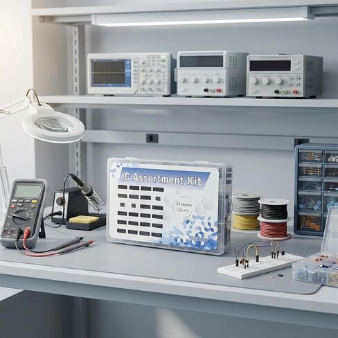 24 Models 120pcs IC Kit - SN7400 SN7404 SN7490 SN7474 LM555 LM358 LM741 CD4017 CD4001 Digital Logic Component in Saudi Arabia