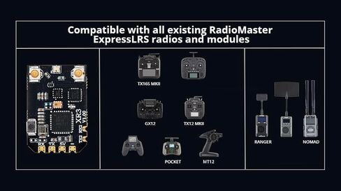 Radiomaster XR1 2.4GHz Sub-G 900MHz Dual-Band Semtech LR1121 Transceiver Nano Multi-Frequency ExpressLRS Receiver (Dual-Band Antenna) in Saudi Arabia