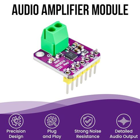 4Pcs MAX98357 I2S 3W Audio Amp Breakout Board | Filterless Class D DAC Decoder Module | for DIY Audio Projects in Saudi Arabia