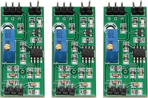 3Pcs LM393 3.5-24V Voltage Comparator Module with LED Indicator High Level Output Analog Comparator Control in Saudi Arabia
