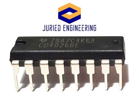 CD4026BE CD4026 CD4026 CMOS Decade Counter/Divider with Decoded 7-Segment Display Outputs and Display Enable Breadboard-Friendly IC DIP-16 (Pack of 5) in Saudi Arabia