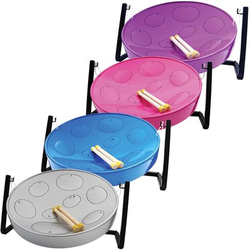 Panyard JJ Jumbie Jam Steel Ready to Play Kit-Silver G-Major with Table Top Stand-Made in USA (W1084) in Kuwait