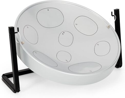 Panyard JJ Jumbie Jam Steel Ready to Play Kit-Silver G-Major with Table Top Stand-Made in USA (W1084) in Kuwait