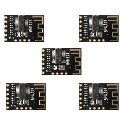 5pcs MH-M18 Blue Tooth Audio Receiver Module V4.2, -40°C to 85°C, 3.7-5V DC - Apt-X Enhanced, 20m Range & ≤0.05% THD+N for Car Stereo & Home Audio, FCC/CE Certified in Saudi Arabia
