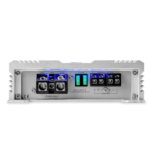 Hifonics Brutus BG 560 Watt 2 Channel Amplifier with Built-in UV Meter, Dual Toroidal Transformer PWM Power Supply and Shielded Inductors, Silver in Saudi Arabia