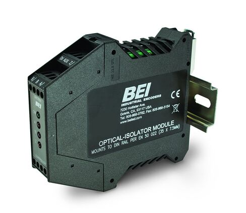 BEI Sensors 60001-010 الوحدة الإلكترونية، EM-DR1-IC-24-TB-28V/V، المعزل البصري، دائرة المعزل، منطق 19-29 فولت، الكتلة الطرفية، 28 فولت كحد أقصى، Vout = Vin in Kuwait