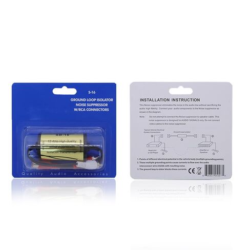 عازل ضوضاء بحلقة أرضية RCA ستيريو 2 قناة مضخم صوت للسيارة، فلتر ضوضاء، مخفض صوت مخفض للصوت لنظام صوت السيارة، وحدة رأس ستيريو للسيارة، أمبير، القضاء على صوت طنين حلقة الأرض in Kuwait