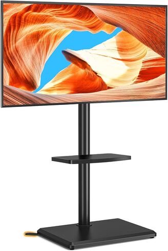 TVON Floor TV Stand with Power Outlet, TV Mount Stand for 32-60 inch TVs up to 88 lbs, Swivel TV Stand Mount with Height Adjustment and Safety Wood Base for Office, Corner, Max VESA 400x400mm in Kuwait
