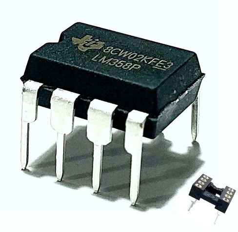 LM358P IC Dual Operational Amplifier & 8-Pin DIP Sockets with Machined Contact Pins Breadboard-Friendly (Pack of 5) in Saudi Arabia