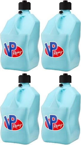 VP Racing 3632-CA, 5.5 Gallon Motorsport Racing Jug with Contoured Handle, Multipurpose Cap and Rubber Gaskets, Sky (4 Pack) in Saudi Arabia