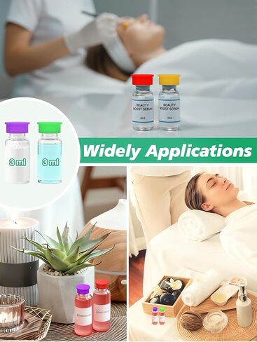 Silicone Protective Caps for 3ml Vials, Peptide Vial Caps Within Peptide Case - Reusable Seals for GLP-1, Semaglutide, Ozempic Peptide Vials, Fits 1ml 2ml 3ml Vial Holder (35 Pcs, 7 Colors) in Saudi Arabia