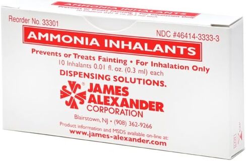 Ammonia inhalants 10 Count Box - Crushable ampoules. in Saudi Arabia