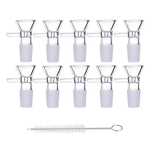 10 قطع وعاء زجاجي 14 ملم بمقبض، قمع زجاجي للمطبخ، المختبر، الحرف اليدوية، فرشاة تنظيف متضمنة in Kuwait