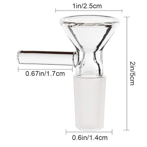 10 قطع وعاء زجاجي 14 ملم بمقبض، قمع زجاجي للمطبخ، المختبر، الحرف اليدوية، فرشاة تنظيف متضمنة in Kuwait