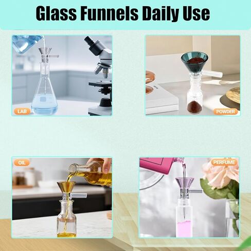 6-Pack Multipurpose Glass Funnels with Handle in Saudi Arabia