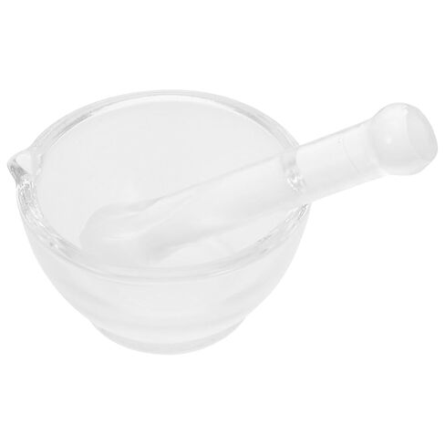 BESTYASH Glass Mortar and Pestle Set with Thickened Base for Stability Small 2.55In Grinding Bowl and Pestle for Laboratory Use and Kitchen Spices Grinding Easy to Clean in Kuwait