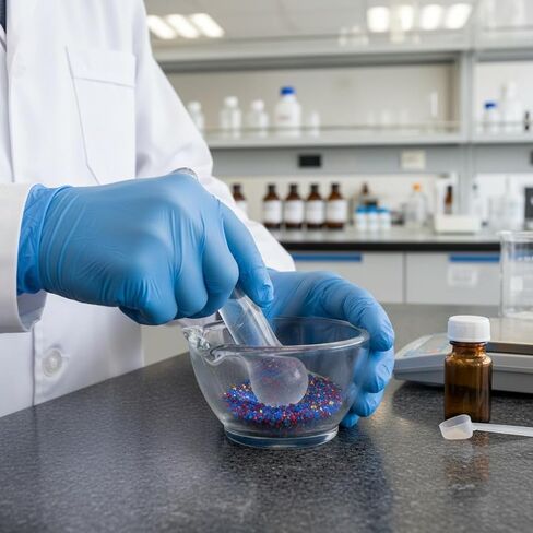 BESTYASH Glass Mortar and Pestle Set with Thickened Base for Stability Small 2.55In Grinding Bowl and Pestle for Laboratory Use and Kitchen Spices Grinding Easy to Clean in Kuwait