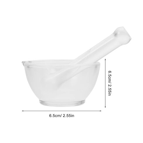 BESTYASH Glass Mortar and Pestle Set with Thickened Base for Stability Small 2.55In Grinding Bowl and Pestle for Laboratory Use and Kitchen Spices Grinding Easy to Clean in Kuwait