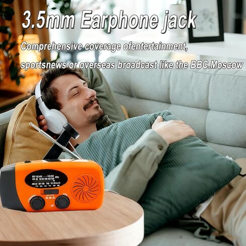 راديو طوارئ طوارئ ، 2000mAh Radio Solar Hand Crank Radio ، أجهزة راديو بطارية محمولة AM/FM NOAA مع شاحن للهاتف الخلوي ، مصباح LED ، إنذار SOS للتخييم ، حالات الطوارئ in Saudi Arabia