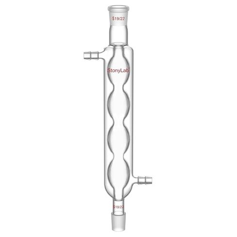 stonylab Allihn Condenser with 19/22 Joints, Borosilicate Glass Lab Condenser for Distillation, Reflux, Chemistry Experiments, 200mm Coil Jacket Length in Saudi Arabia