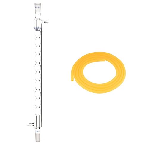24/40 Joint Allihn Condenser (500 mm) Bundle with Rubber Tubing 12 mm OD x 8 mm ID (9 Feet) - Labasics Bundle in Saudi Arabia