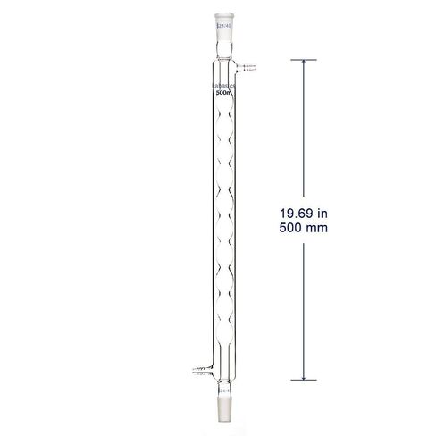24/40 Joint Allihn Condenser (500 mm) Bundle with Rubber Tubing 12 mm OD x 8 mm ID (9 Feet) - Labasics Bundle in Saudi Arabia
