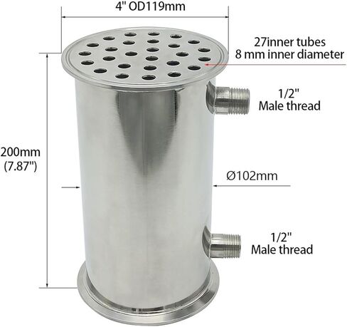 مكثف 4 بوصات، مزيل للبلغم، 304 من الفولاذ المقاوم للصدأ in Kuwait