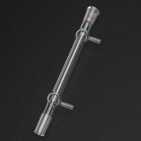 stonylab West Condenser, Borosilicate Glass Liebig Condenser with 24/40 Joint, Jacket Length 200 mm, Chemistry Laboratory Glassware for Distillation, Reflux in Saudi Arabia