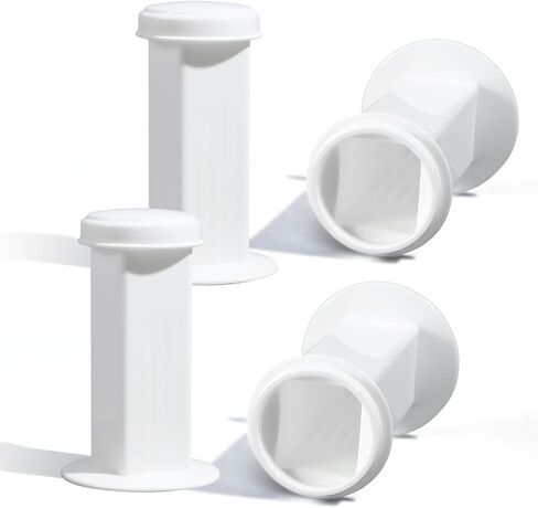 LemonRoad 4 Pack Coplin Staining Jar with Lid - White Polypropylene Laboratory Canisters Slide Staining, Holder 5 Slides Each in Kuwait