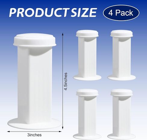 LemonRoad 4 Pack Coplin Staining Jar with Lid - White Polypropylene Laboratory Canisters Slide Staining, Holder 5 Slides Each in Kuwait