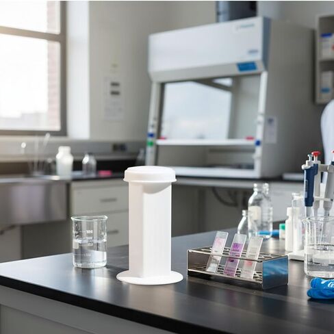 LemonRoad 4 Pack Coplin Staining Jar with Lid - White Polypropylene Laboratory Canisters Slide Staining, Holder 5 Slides Each in Kuwait