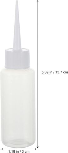 10 قطع من VILLCASE 50 مل (1.7 أونصة) زجاجات ضغط بلاستيكية مع طرف طويل دقيق، زجاجات قطارة فارغة من البولي إيثيلين الناعمة للحرف الفنية، غراء الخشب، طلاء الأكريليك وزيت الآلة in Kuwait
