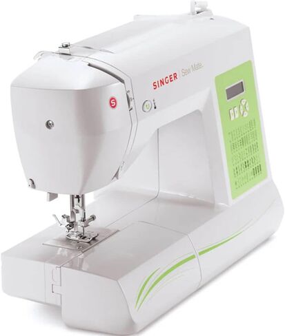Singer Sew Mate 5400 Handy Sewing Machine Including 60 Built-in Stitches, 4 Fully Built-in 1-Step Buttonhole, Automatic Needle Threader & Automatic Tension, Help to get Started in No time, White in Saudi Arabia