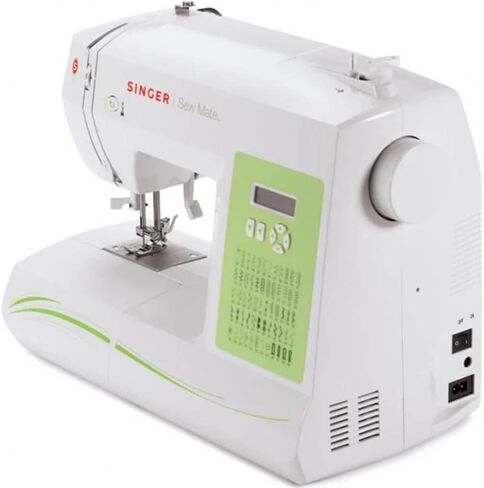 Singer Sew Mate 5400 Handy Sewing Machine Including 60 Built-in Stitches, 4 Fully Built-in 1-Step Buttonhole, Automatic Needle Threader & Automatic Tension, Help to get Started in No time, White in Saudi Arabia