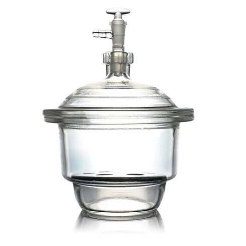 120mm / 5" Glass Vacuum Desiccator Jar, Lab Dessicator Dryer with Porcelain Plate, Ground Glass Stopcork in Saudi Arabia