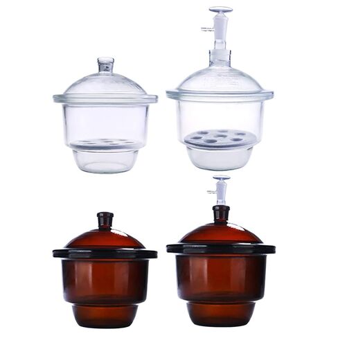 120mm / 5" Glass Vacuum Desiccator Jar, Lab Dessicator Dryer with Porcelain Plate, Ground Glass Stopcork in Saudi Arabia