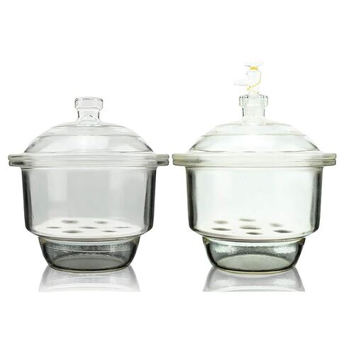 120mm / 5" Glass Vacuum Desiccator Jar, Lab Dessicator Dryer with Porcelain Plate, Ground Glass Stopcork in Saudi Arabia